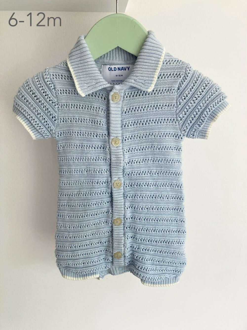 🪴5/$30 Old Navy 6-12 Months Baby Cotton Knit Short Romper Summer
